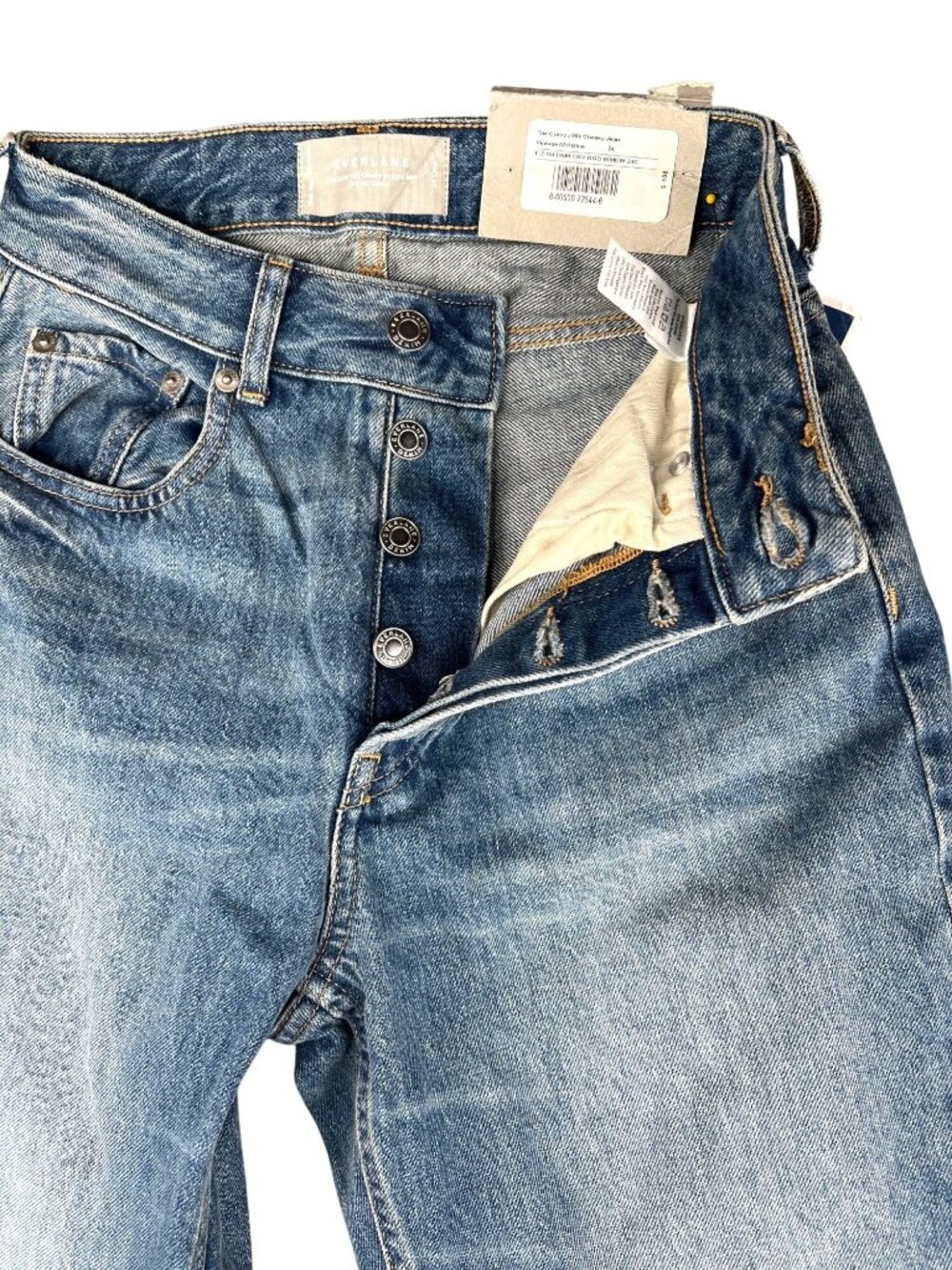 The Curvy 90s Cheeky Straight Jean By Everlane - Vintage Mid Blue High Rise 24 - Picture 12 of 16